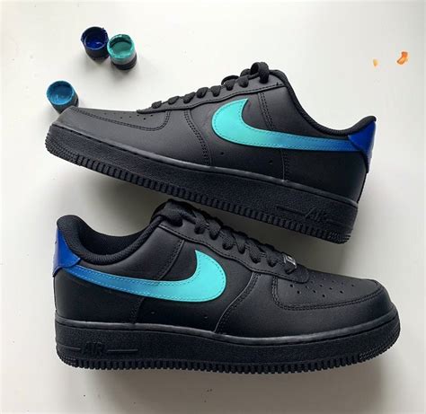 nike air force 1 swoosh blue